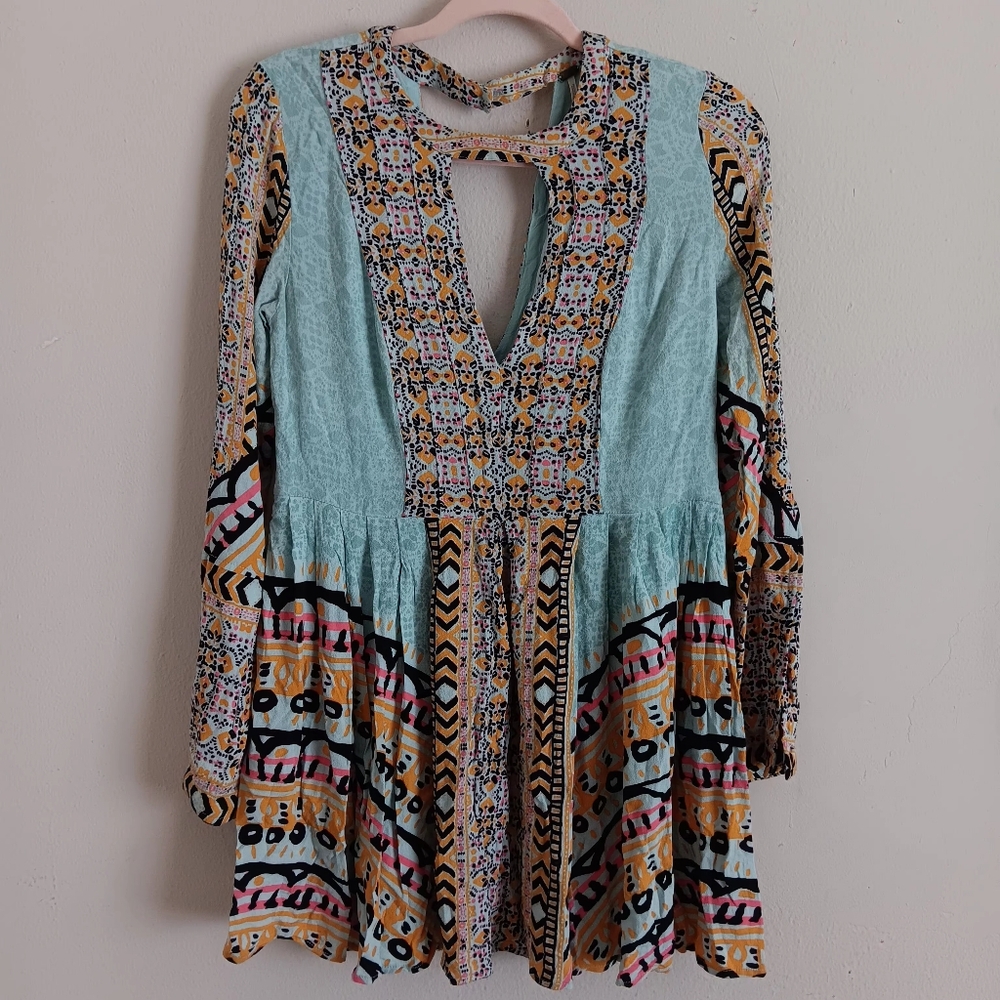 Free People Tegan Border Printed Mini Dress - Picture 6 of 8